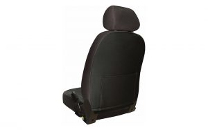 Kožená záda s kapsou - černá